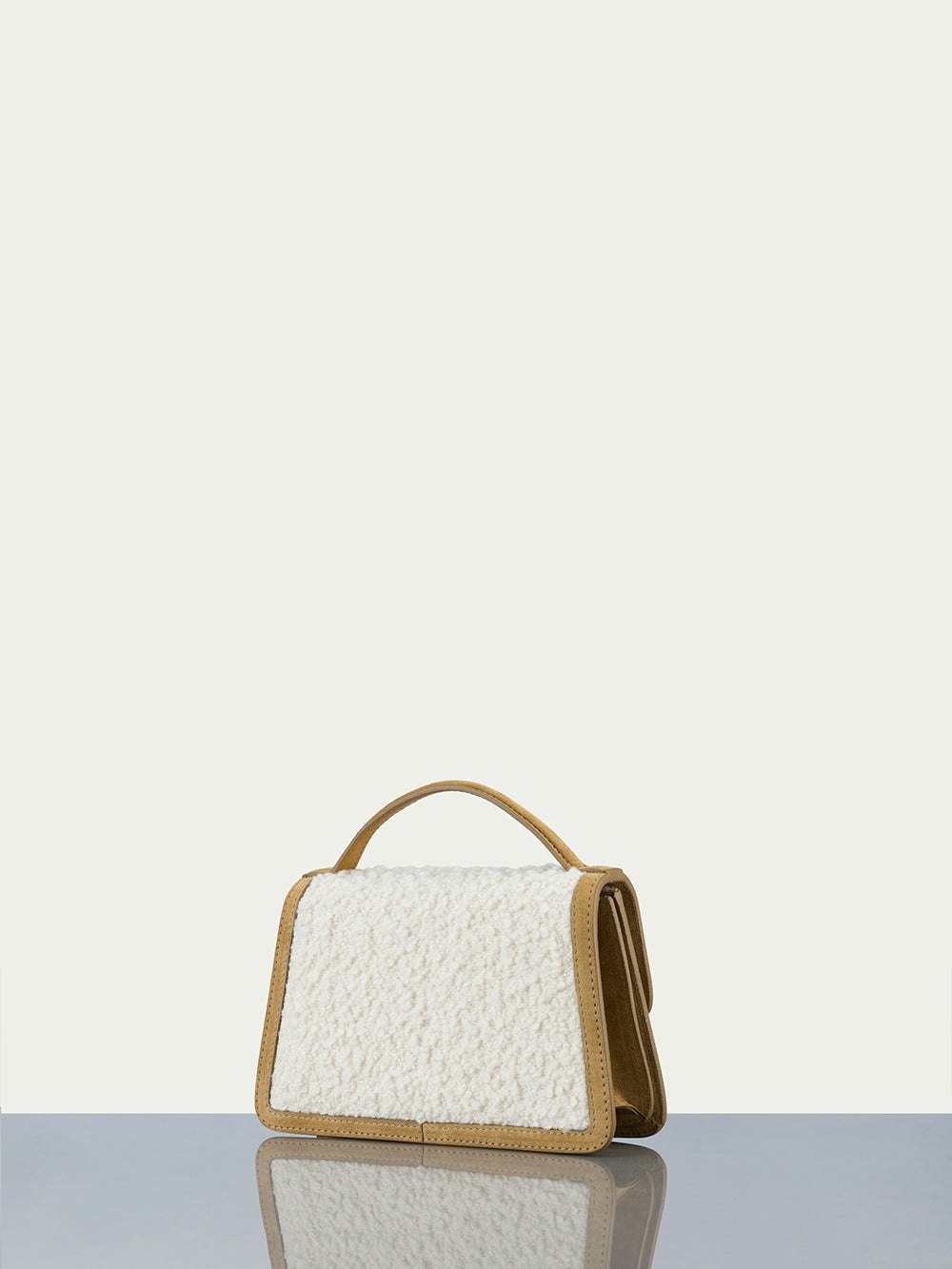 Le Signature Small Top Handle Boucle -- Off White Multi